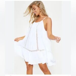 Raviya Crochet-Trim Mini Beachwear Dress Swim Cover-Up